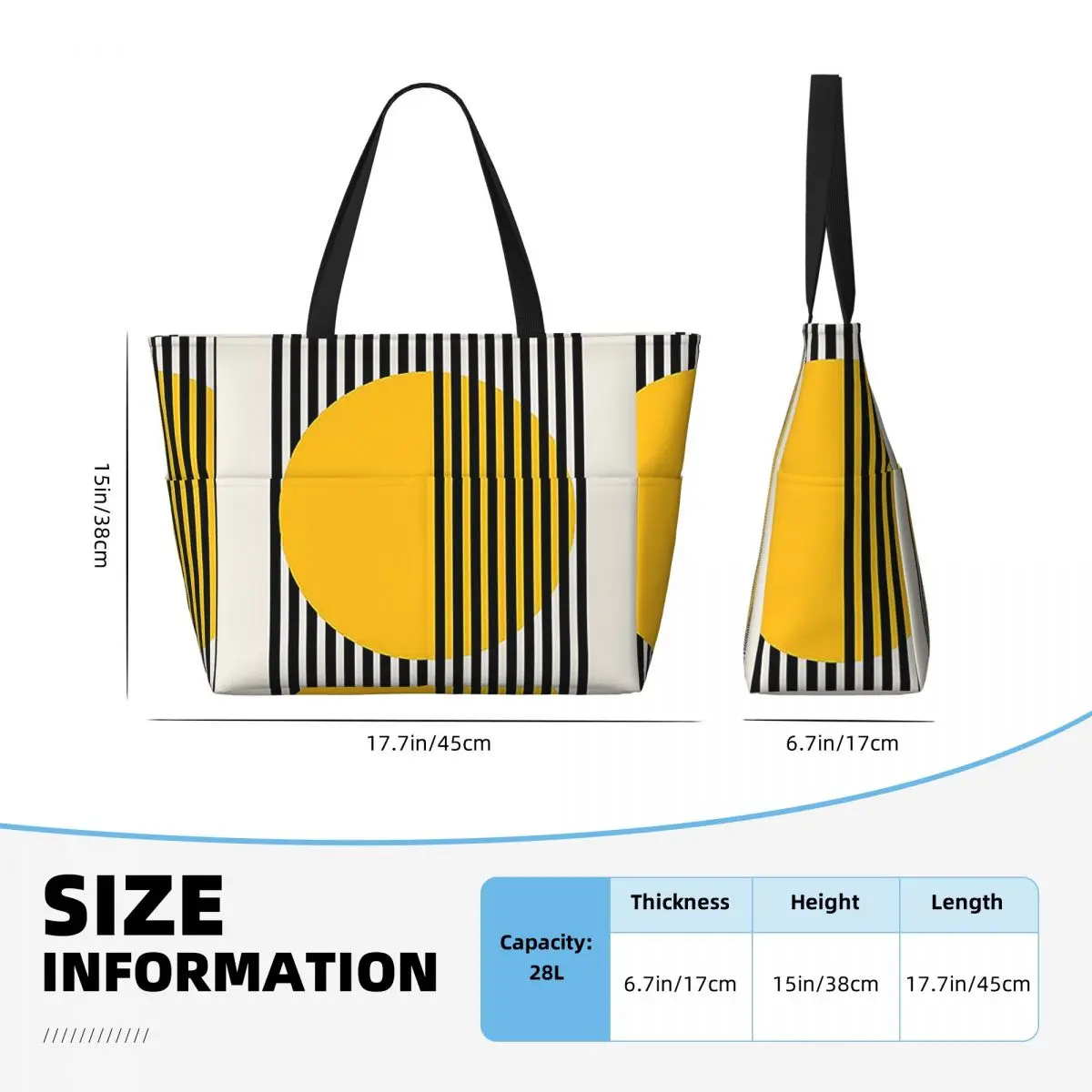 Выставочный принт Bauhaus, настенное искусство, желтый круг, настенная пляжная сумка-тоут, спортивная сумка для спортзала, йоги, женская дорожная сумка, сумка для фитнеса