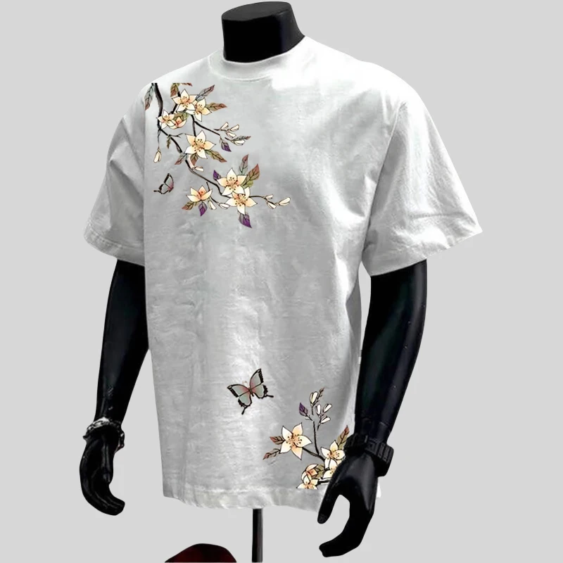 camiseta-oversize-de-algodao-puro-com-gola-redonda-e-manga-curta-unissex-top-solto-casual-e-confortavel-acessorio-de-vestuario-de-marca-chinesa