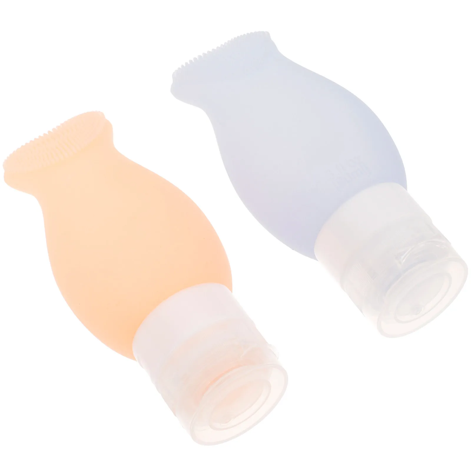

2 Pcs Lotion Travel Bottles Container Silicone - Based Dispensing Pump Toiletries