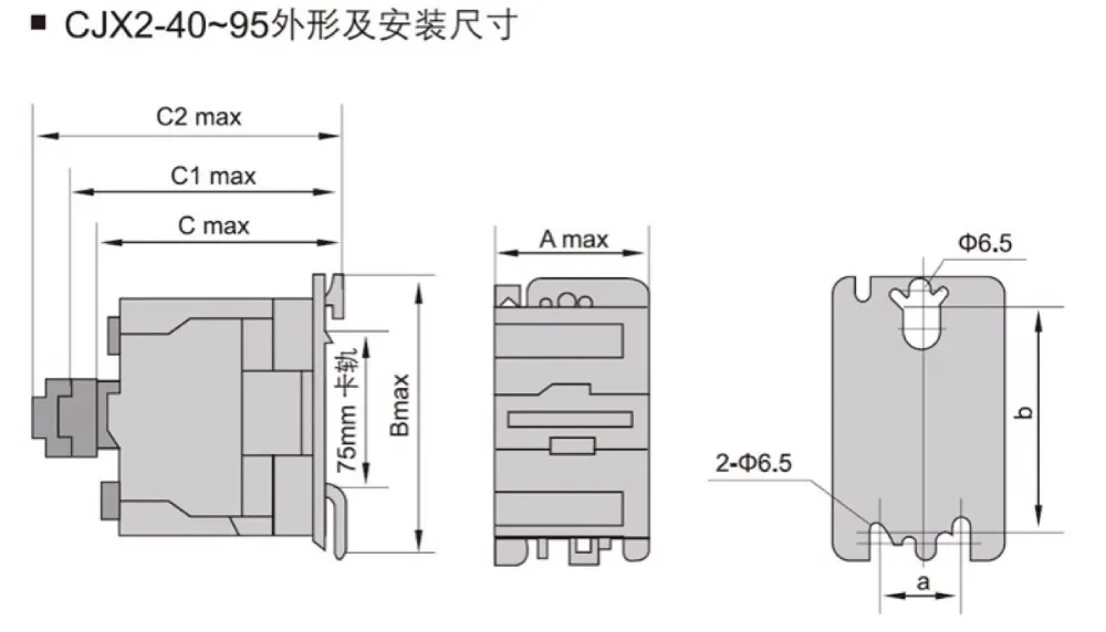 CJX2-1210 CJX2-0910 AC Contactor 12A 9A 3 Phase 3-Pole NO Coil Voltage 380V 50Hz Din Rail Mounted 3P+1NO Normal Open Contactor