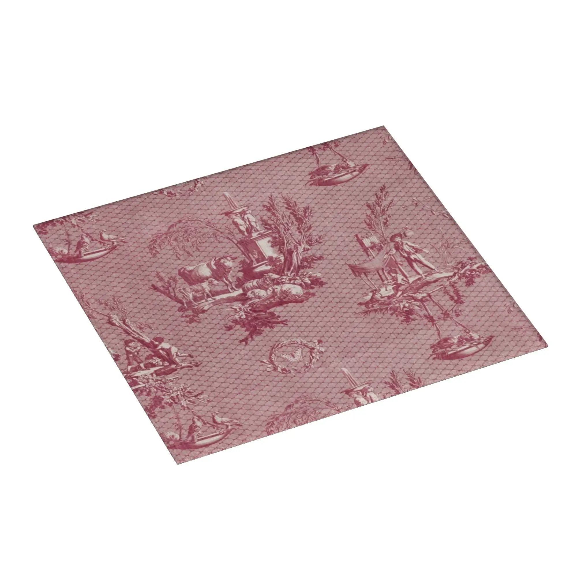 Toile De Jouy Kitchen Counter Protector Mat Barware Tableware Family Stories And Ancient Tales Bathroom Drying Mat For Kitchen