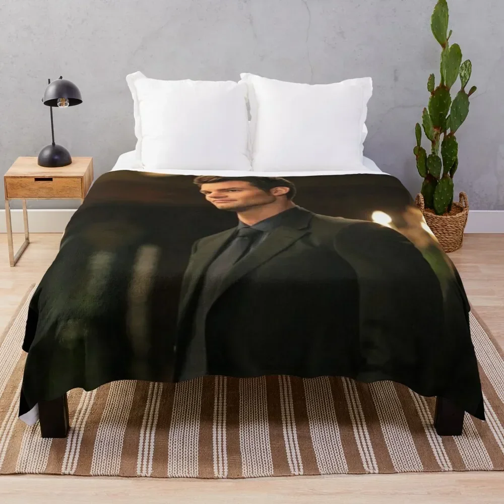 

Elijah Mikaelson Throw Blanket Travel Softest Plaid on the sofa Luxury Brand Blankets