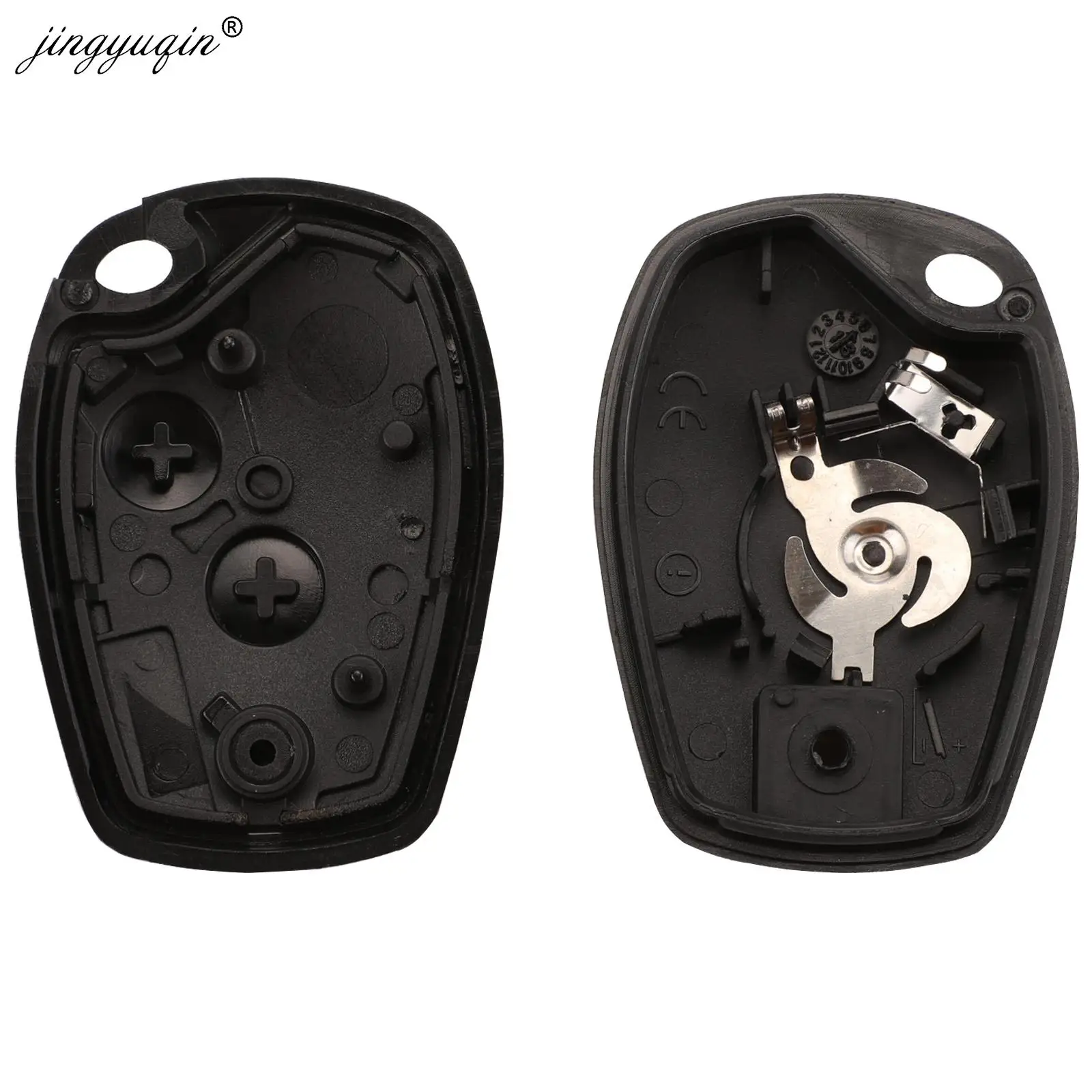 jingyuqin 30pcs/lot 2/3 Buttons Remote Key Shell Case For Renault Duster Logan Fluence Clio for Nissan Opel No blade