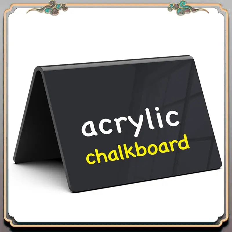 Durable Acrylic Mini Chalkboard Food Signs,Small Food Labels For Partys Buffets,Smooth Black Wedding Place Cards,12Pcs