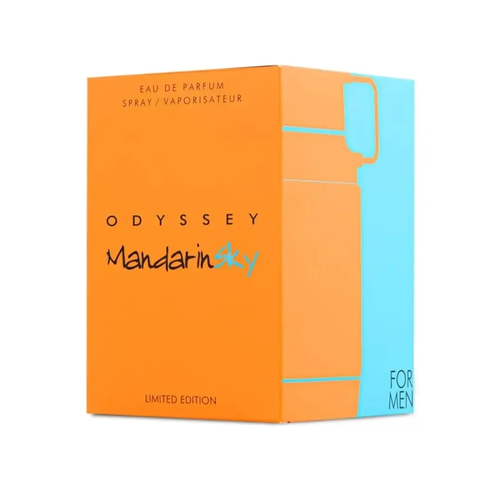 Armaf Odyssey Mandarinsky Edición limitada EDP 3,4 oz – Ámbar cítrico fresco Regalo de colonia para hombre de larga duración para Navidad