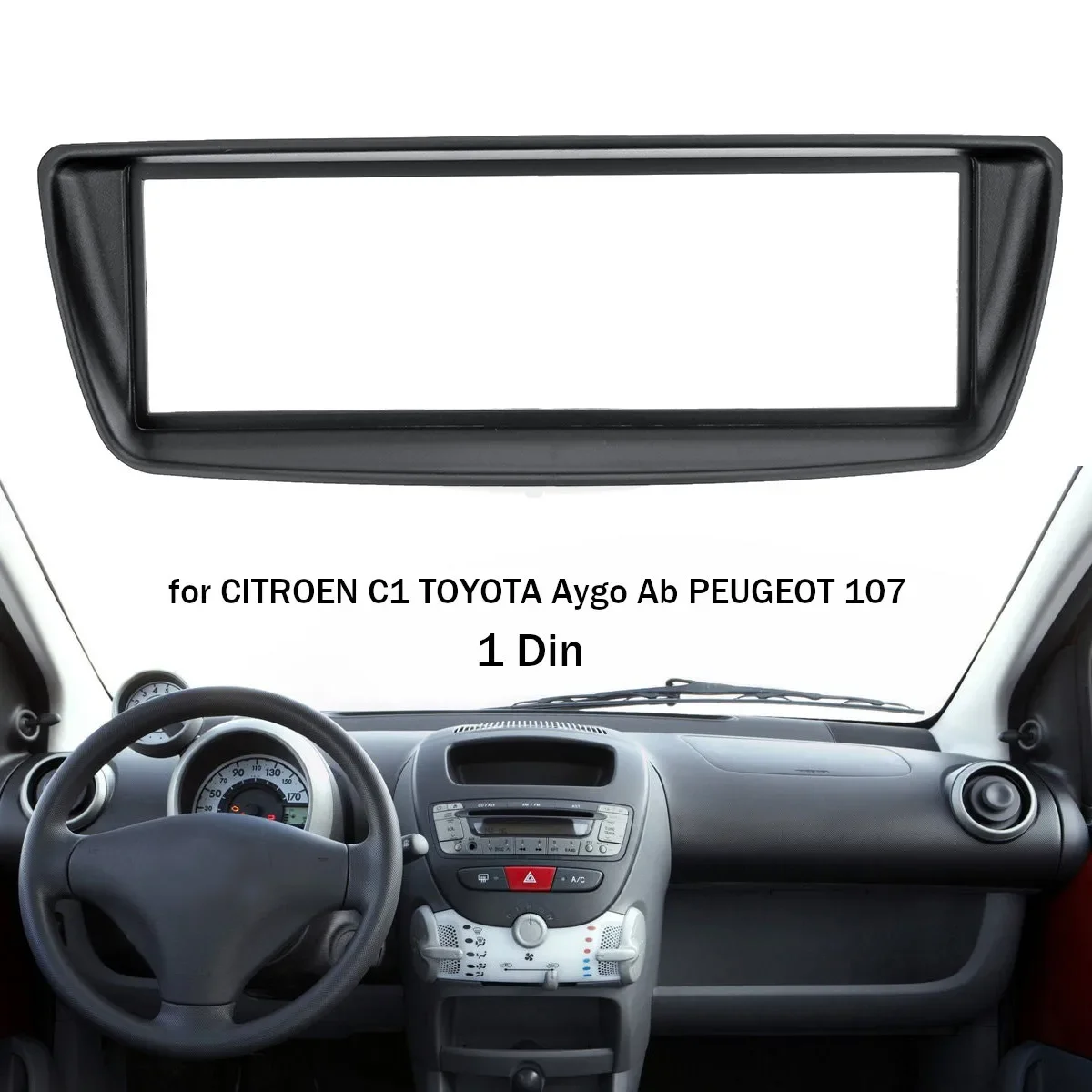 Autoradio fascia paneel frame CD paneel dashboard audio frame voor Peugeot 107 en Citroen C1