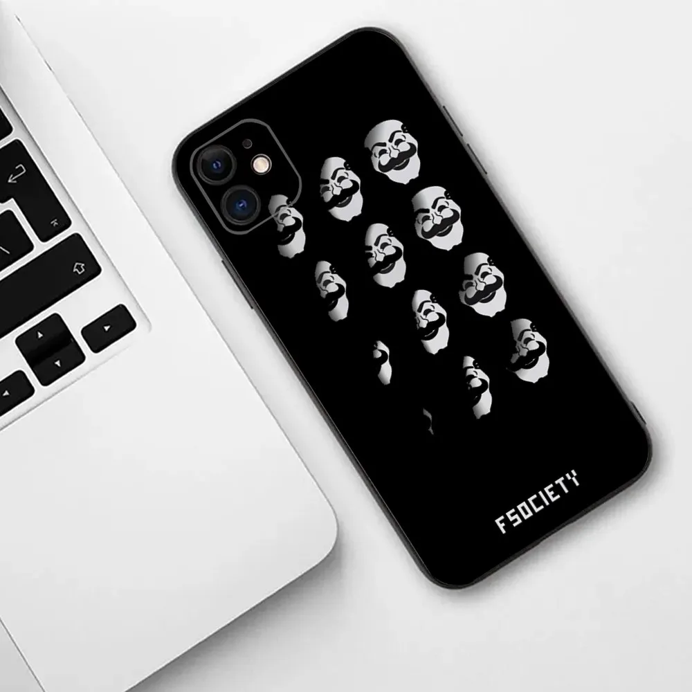 Etui na telefon Mr R-Robot Fsociety do 15,14 iPhone, 13,12,11,Plus,Pro Max,XS,X,XR,SE,Mini,8,7 miękkie silikonowe etui