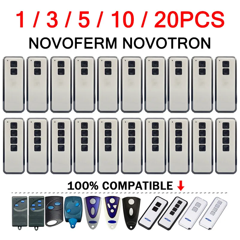 NOVOFERM NOVOTRON 522 524 Design MTR43-2 MCHS43-2 MNHS433-02 MNHS433-04 502 MAX43-2 504 MAX43-4 Garage Remote Control 433.92MHz