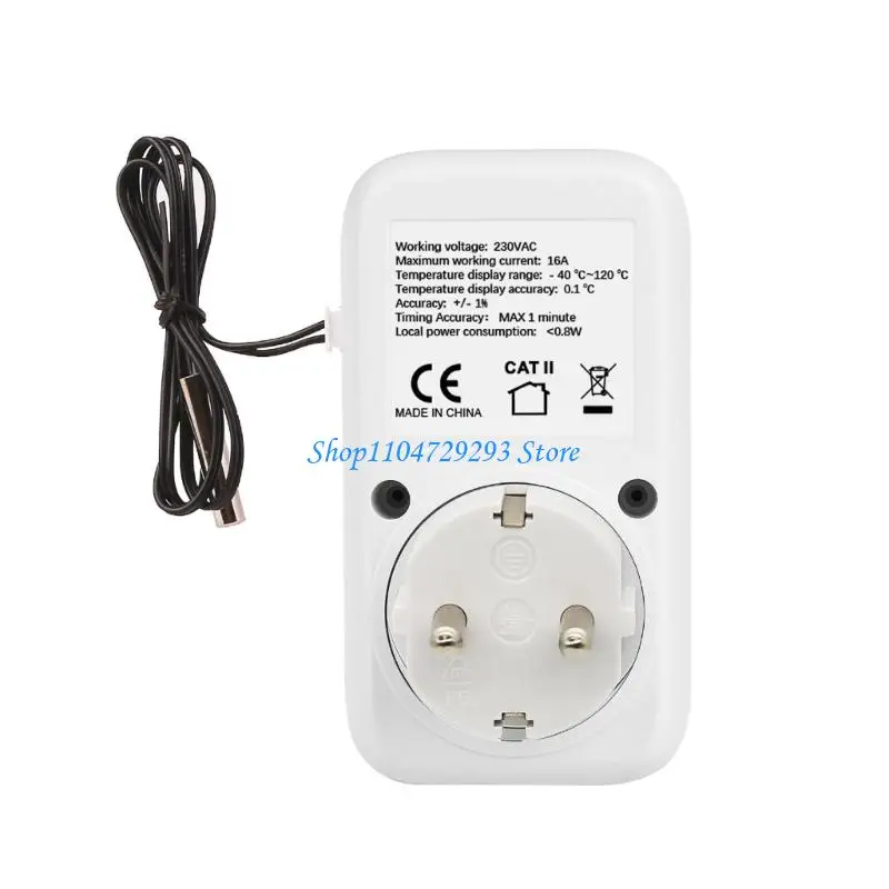 Y2GD Auto Temperature Regulating Thermostat Outlet Plugs 24hour Timer Temperature Control