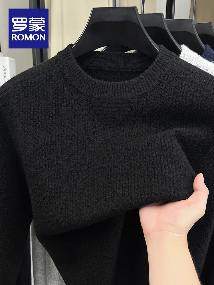 

Rn Pure Color Вязаный шерстяной мужской базовый повседневный круглый свитер Ne Осень-зима Новый Sle Внутренняя одежда Faion Ci Life