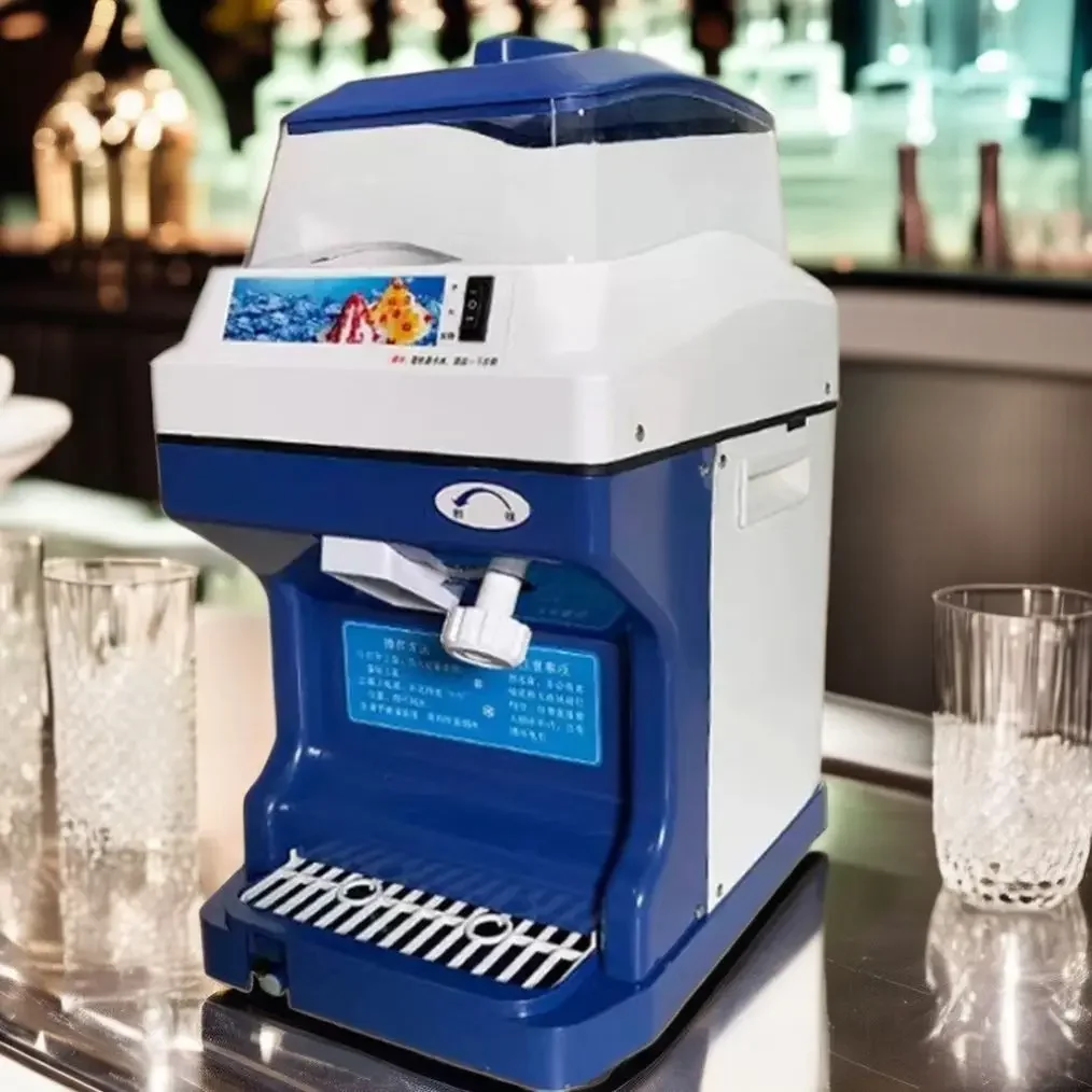 &For 300W Intelligent Commercial Electric Ice Shaver Automatic 200kgs/h Household Kitchen Use Electric Shaved Ice Machine
