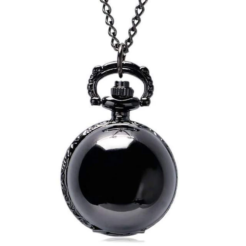 Vintage Cute Small Ball Quartz Pocket Watch for Men Women Bronze Wings Fob Chain Pendant Necklace Clock for Collection Kids Gift