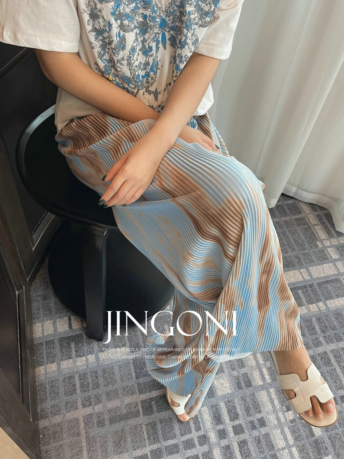 Floral Wide Leg Long Pants Y2k Woman Clothing 2024 Summer Korean Fashion Style New Elegant Vintage Trousers High Waist Folds