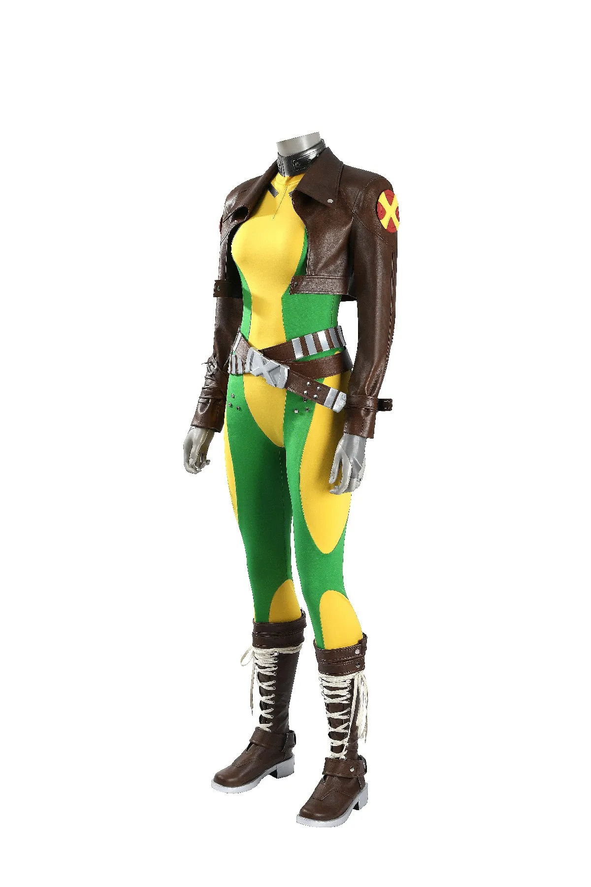 Rogue Cosplay Costume Rivals Halloween Jacket Coat Belt Jumpsuit Suit view 5