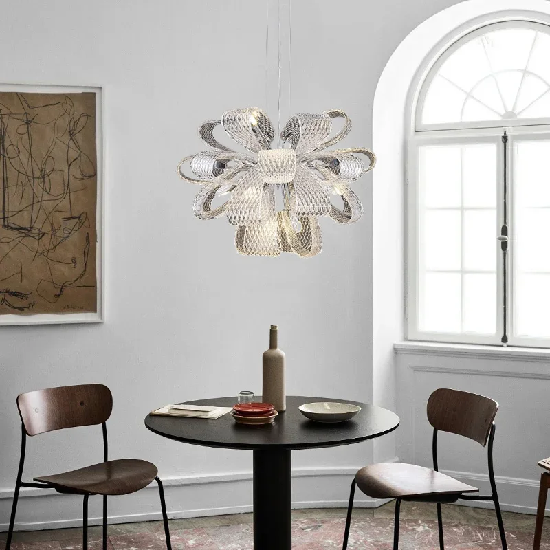 Modern Minimalism Luxury Glass Pendant Lamps Living Dining Bedroom Chandelier Room Decor Lustre Lights Indoor Lighting Fixtures