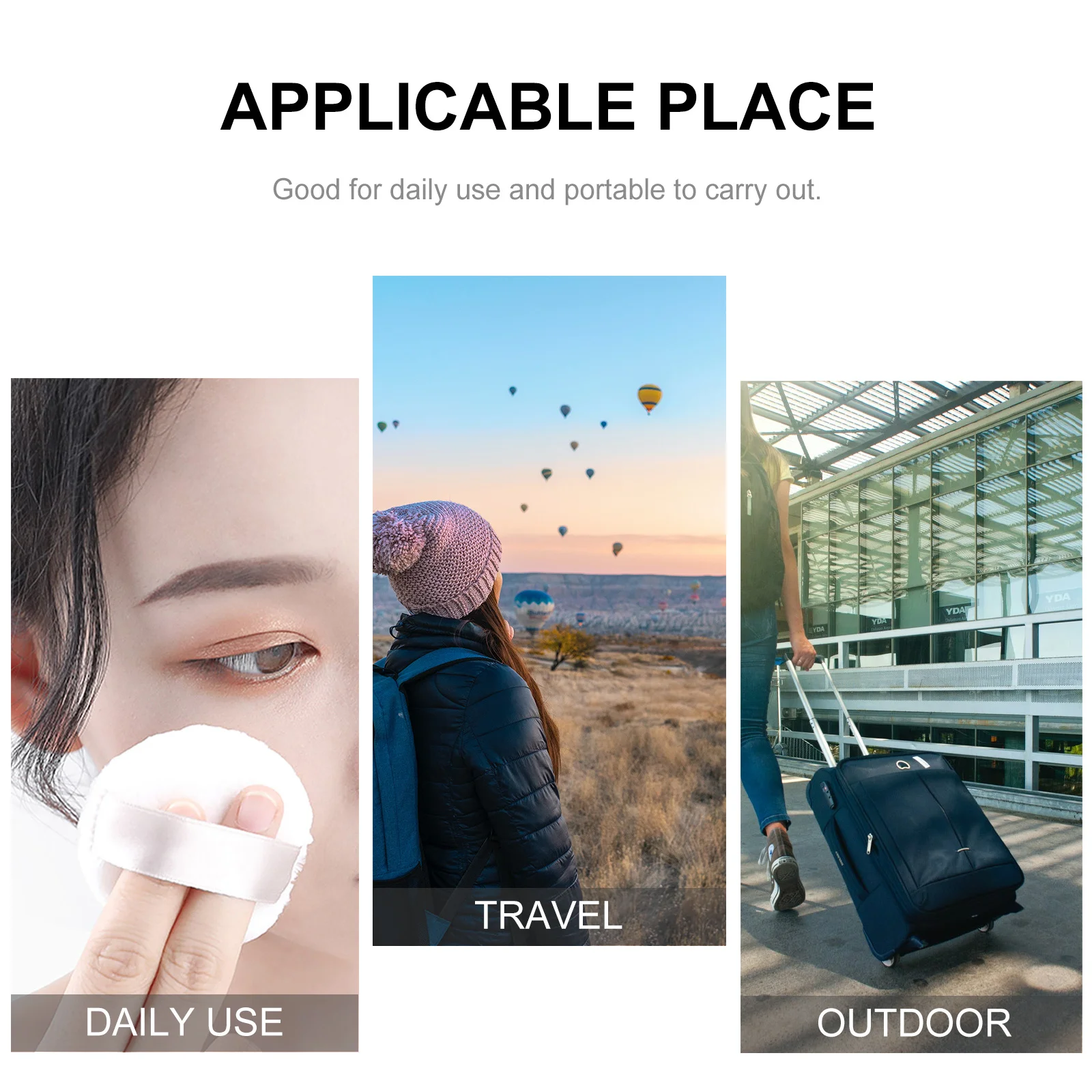 2個入り ポータブル 空のルースパウダーボックス ピンク 二層メッシュデザイン ミラー付き 旅行用 日常使い パウダーパフケース 化粧品