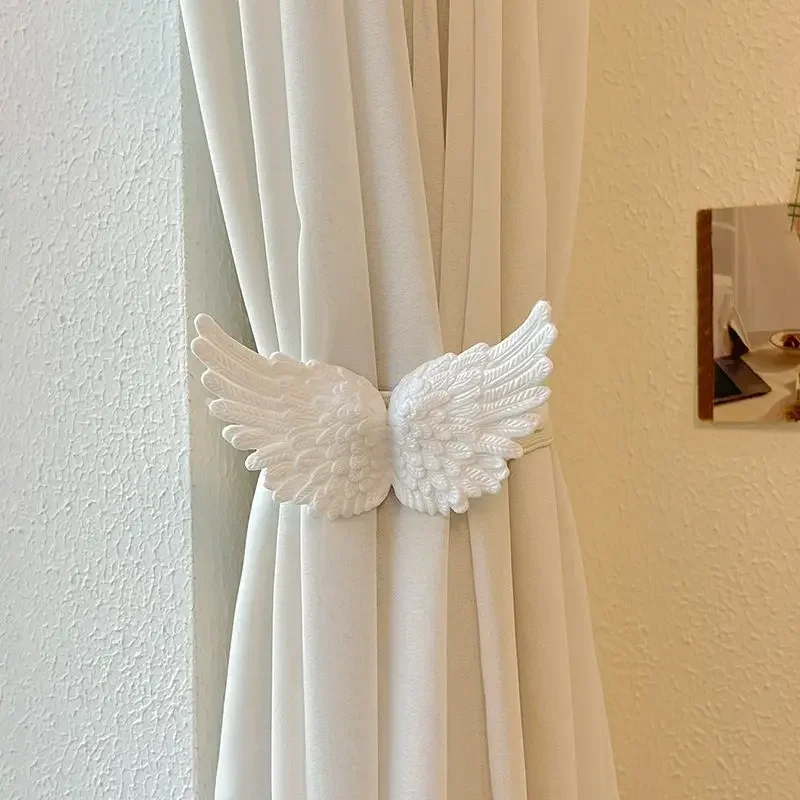 Angel Wing Curtain Binding Belt Fixed Gauze Curtain Tieback Strap Rope Curtains Accessories Buckle Ring Home Living Roome Decora