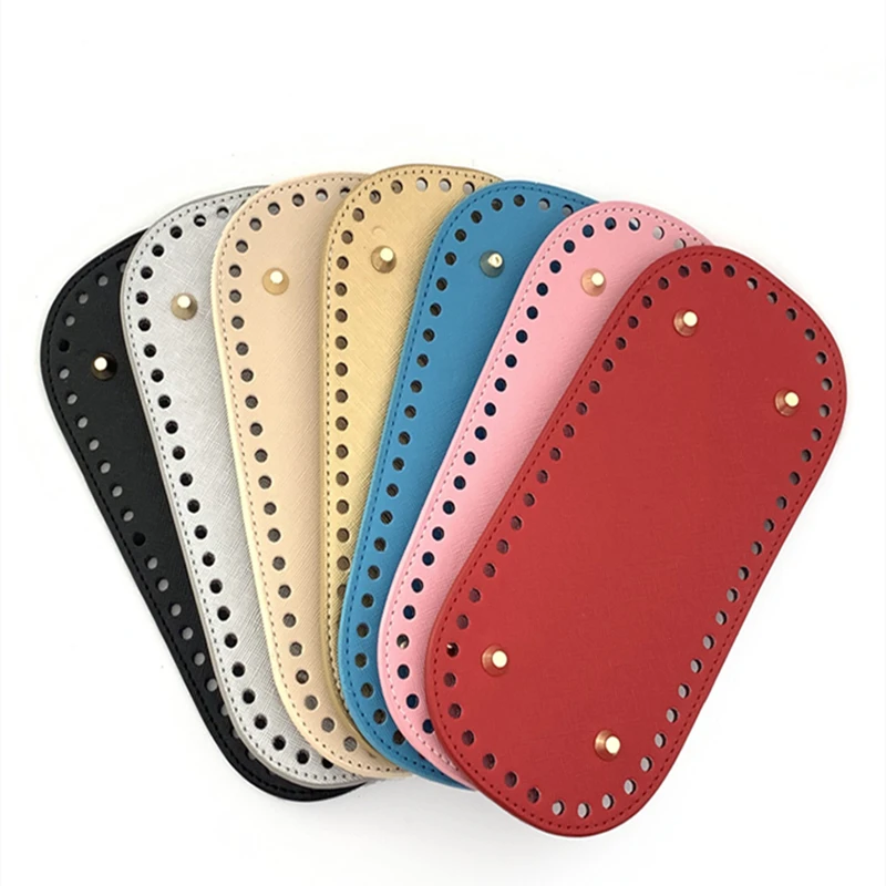 2023 High Qualtiy Round Leather Bottom With Holes Rivet For Knitting Bag Handbag DIY Women Shoulder Crossbody Bags Accessories