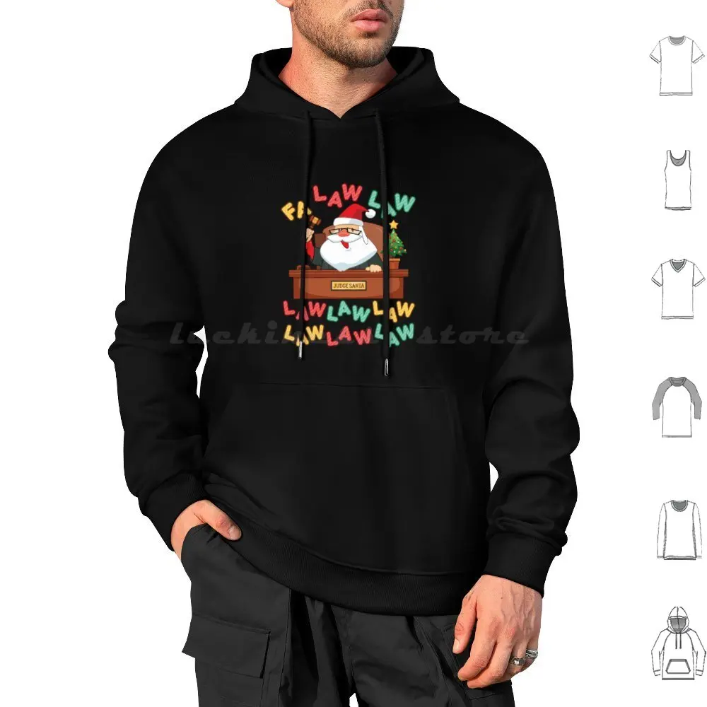 Abogado drôle noël Santa Fa Law Law sweat à capuche coton à manches longues pour avocat avocat avocat noël pour avocat drôle avocat
