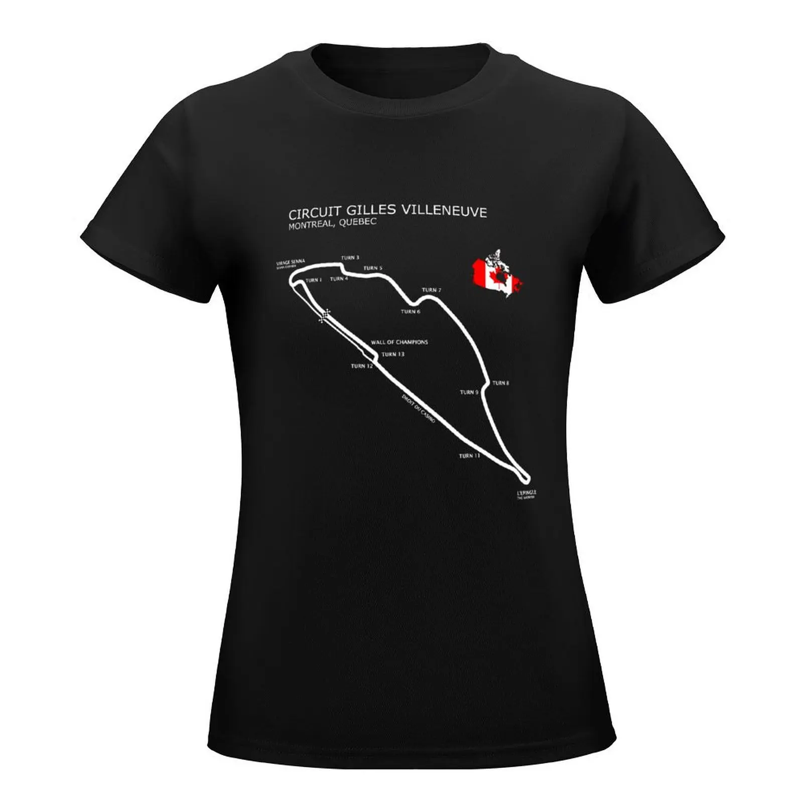 Circuit Gilles Villeneuve T-Shirt tees Blouse Aesthetic clothing plus size tops clothes for Women