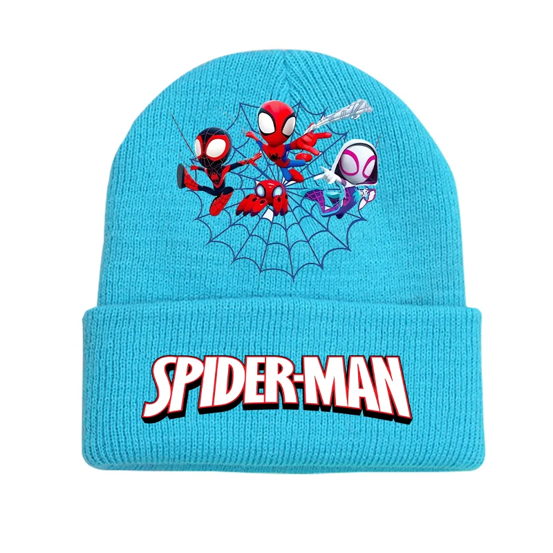 Spidermans Kindermützen, Marvels, Strickmützen, Mützen, Filmcharakter, Musterdruck, Wintermütze, warme, bequeme Mützen, Babyshow