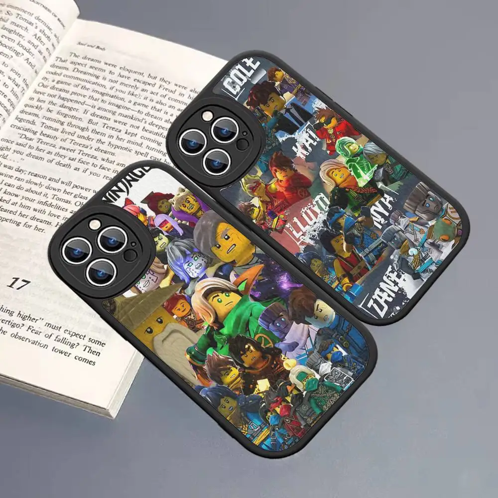 Забавный чехол для телефона Toys Ninjago из твердой кожи для iPhone 16, 15, 14, 13, 12, Mini 11 14 Pro Max Xs X Xr 7, 8 Plus Fundas