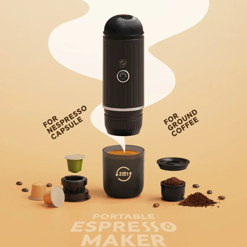 Portable Espresso Machine Heating Coffee Maker Wireless Rechargeable Concentrated Extraction Coffee Machine for Travel Office