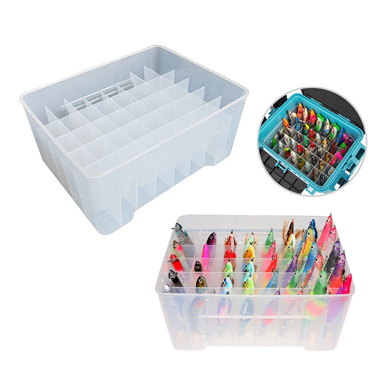 Imagem -05 - Pesca de Plástico Combater Box Forrado Box Webfoot Polvo Egi Armazenamento Organizer Box Squid Jig Hard Lure Sea Tool Case 40 Grades