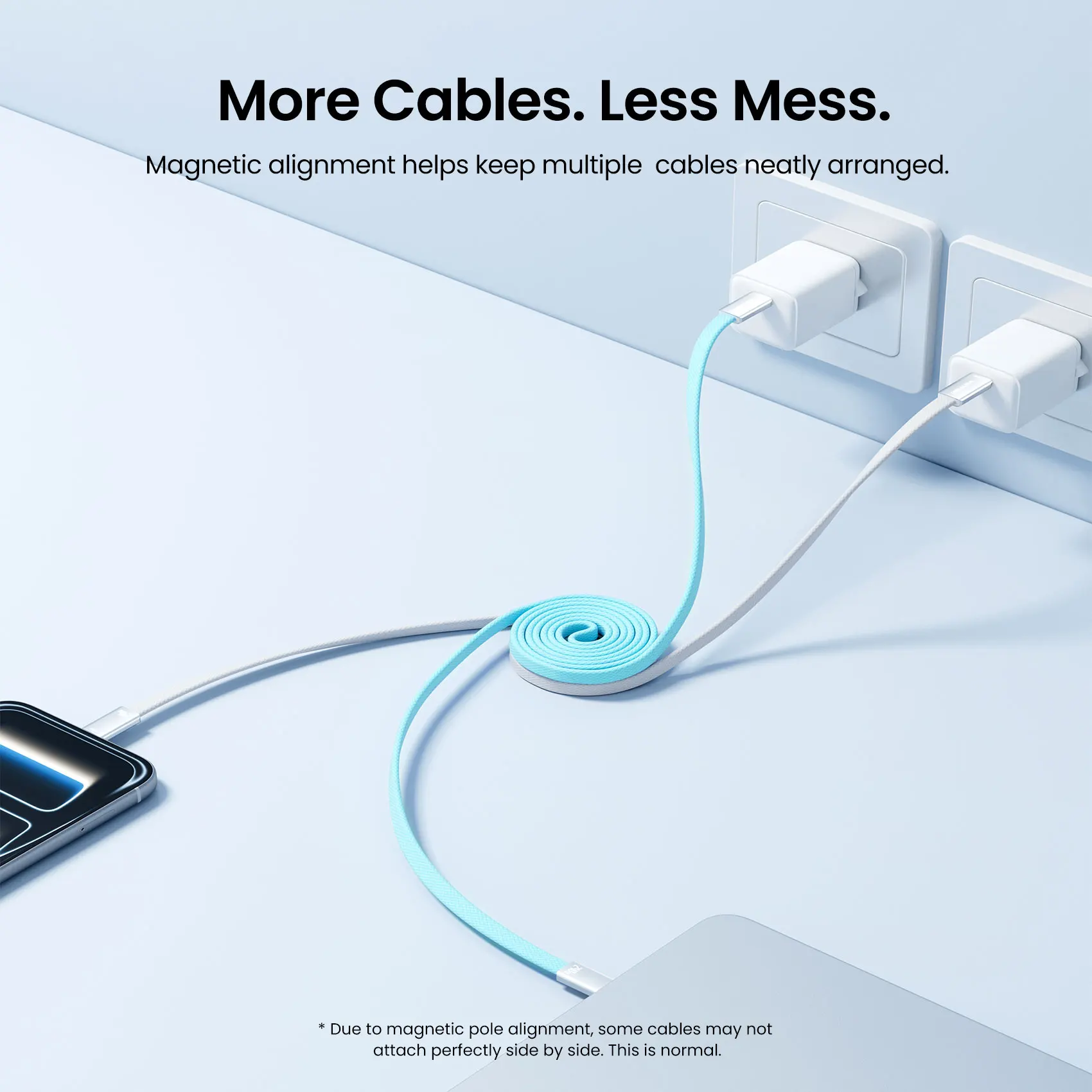 Kabel magnetyczny Vention 240W USB-C, kabel typu C do typu C, szybkie ładowanie, do iPhone 17 16 15 Pro Max, Samsung S26, Macbook — zdjęcie produktu 2