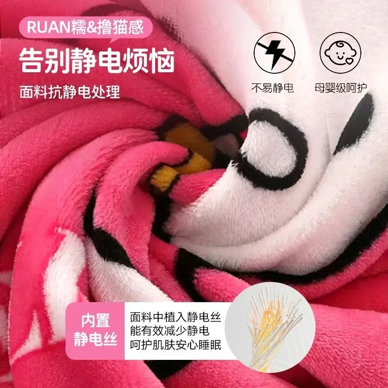 مرحبا كيتي الكرتون بطانية Kawaii Kt القط المنسوجات المنزلية الفانيلا لينة الدافئة رمي بطانية الفراش غطاء أريكة للفتيات هدية