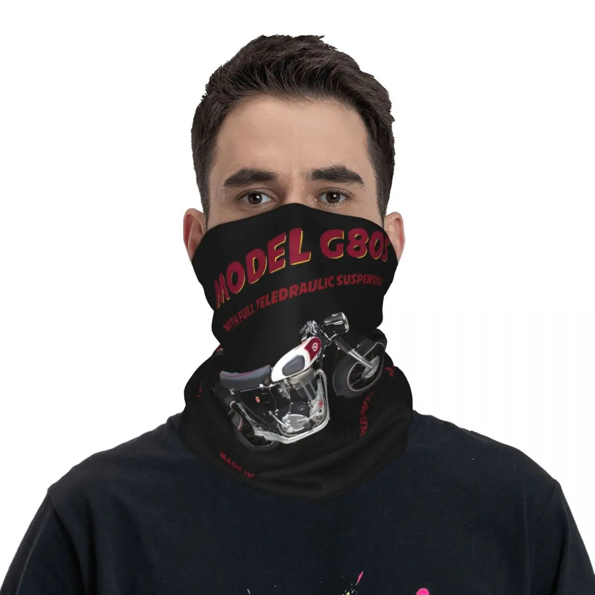 The Matchless G80S Bandana Neck Cover Printed Motocross Matchless Face Scarf Balaclava Hiking Unisex Adult Breathable