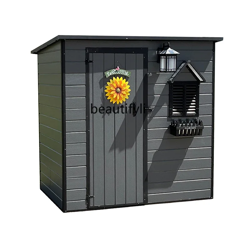 Outdoor tool room, garden courtyard combination house, outdoor removable storage room