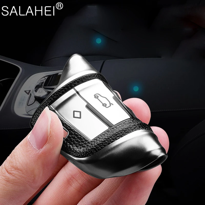 Leather Car Key Case Cover Shell Fob For BMW X1 X3 X4 X5 F15 X6 F16 G30 7 Series G11 F48 F39 520 525 f30 Keychain Accessories
