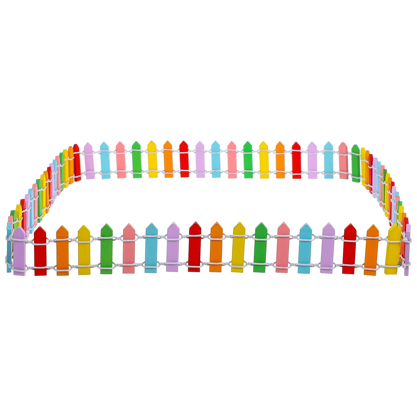 

Mini Wooden Fence for Garden Edging Vibrant Colors Durable Material Easy Installation Versatile Use dollhouse decorative picket