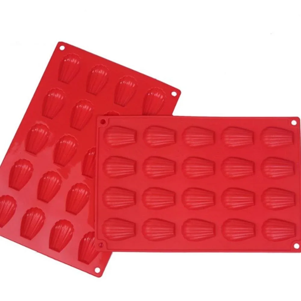 9/20 Cavity Silicone Madeline Cookies Pan Nonstick Baking Pan for Make Madeleine Cookies Tin Tray Cookie Pans Baking Tool