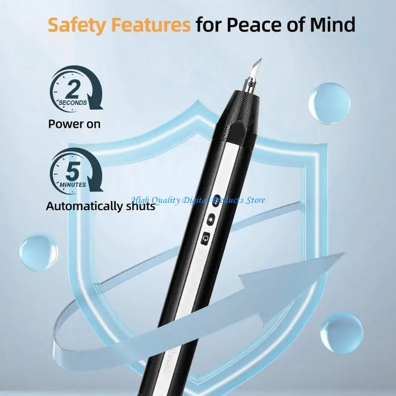 

U2JE Quiet Ultrasonic Edges Refiner For 3D Printed Creations Detachable Head Lightweight Portable Design