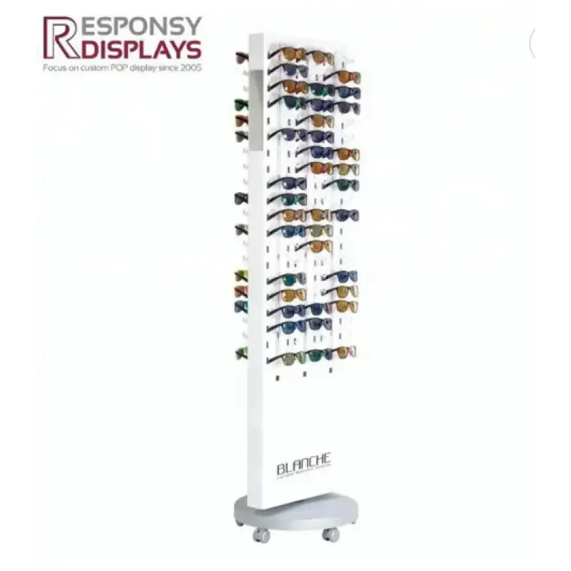 custom.360 Spinning Eyewear Display Stand Rotating Glasses Holder with Cupboard Showcase Sunglasses