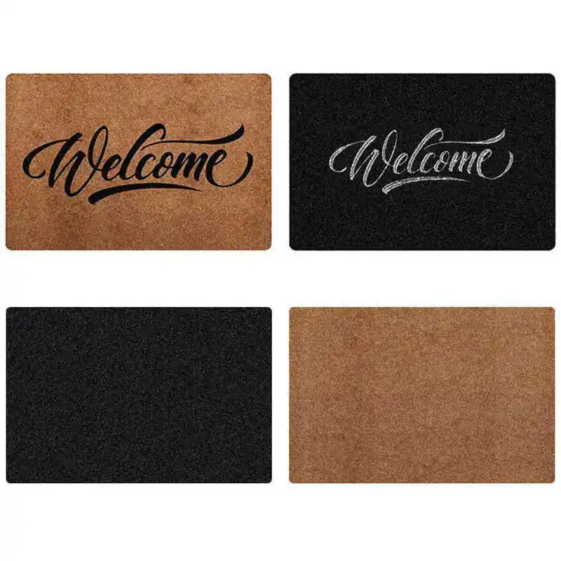 Decorative Front Door Mat Carpet Entrance Doormat for Home and Outdoors 40x60cm Polyester Fiber TPR Anti-Slip Hallway Floor Mat