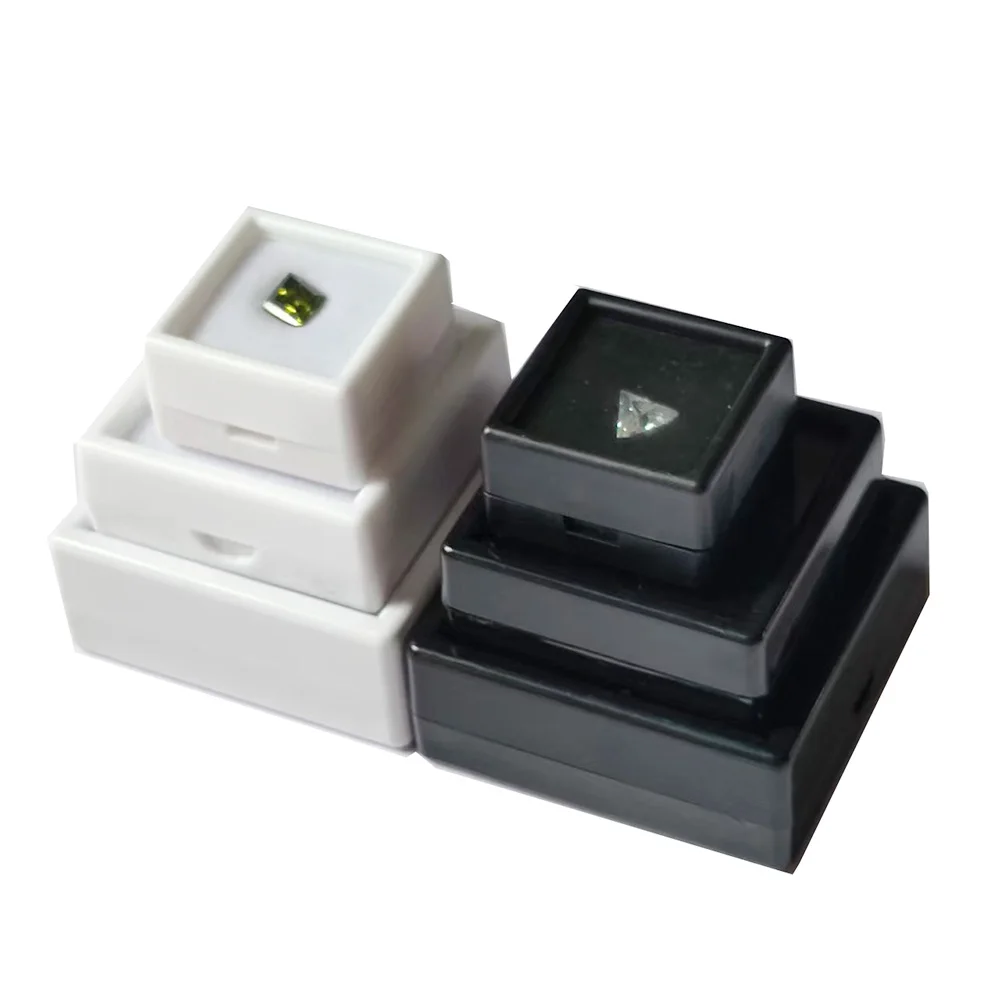 

3/4/5cm Loose Diamond Display Box Glass Lid Gemstone Storage Case Piercing Jewellery Gem Organizer Zircon Stone Gift Package Box