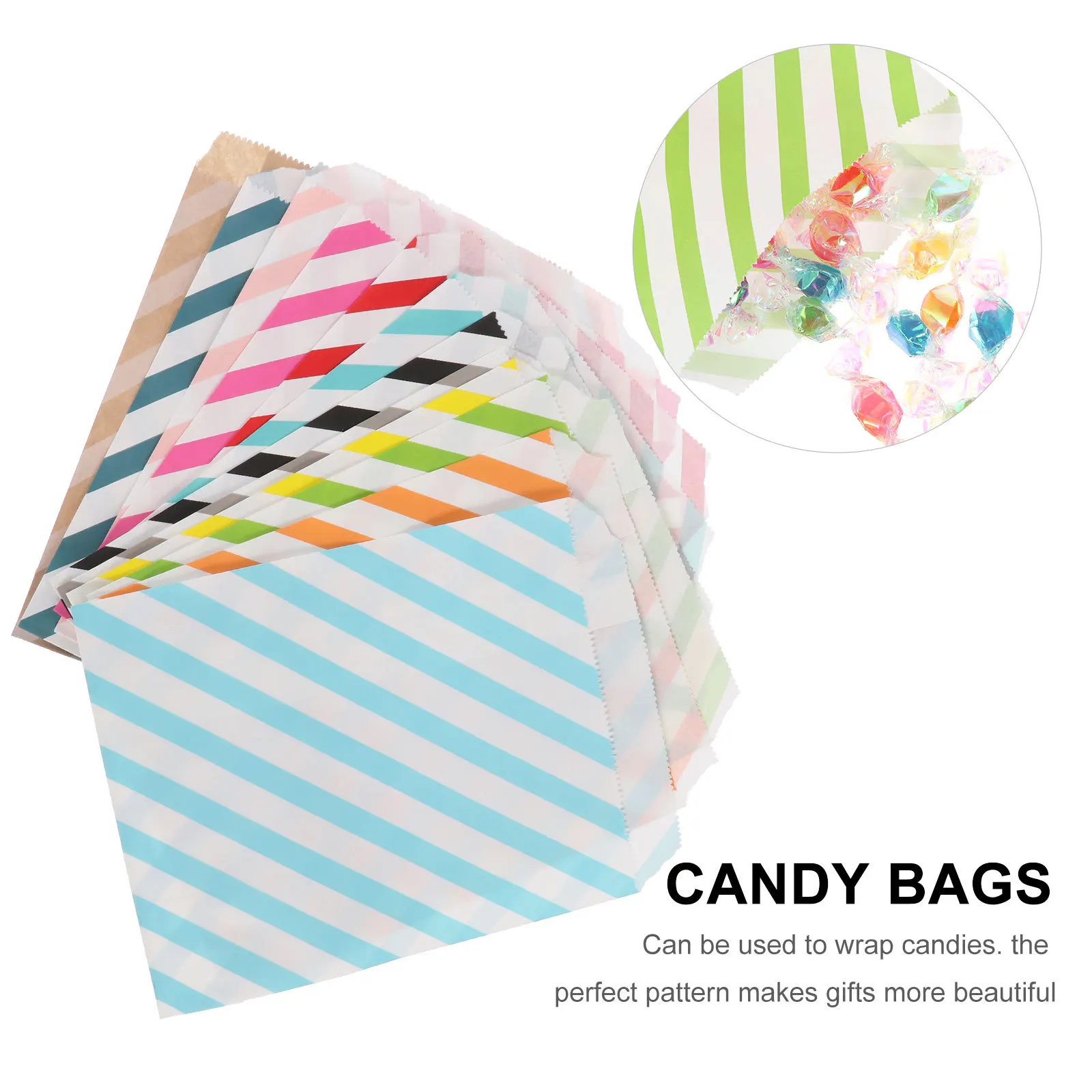 

1Set Food Paper Bags Premium Party Favor Paper Gift Bags with Stickers Clips Rope for Candy Dessert Snack Packaging