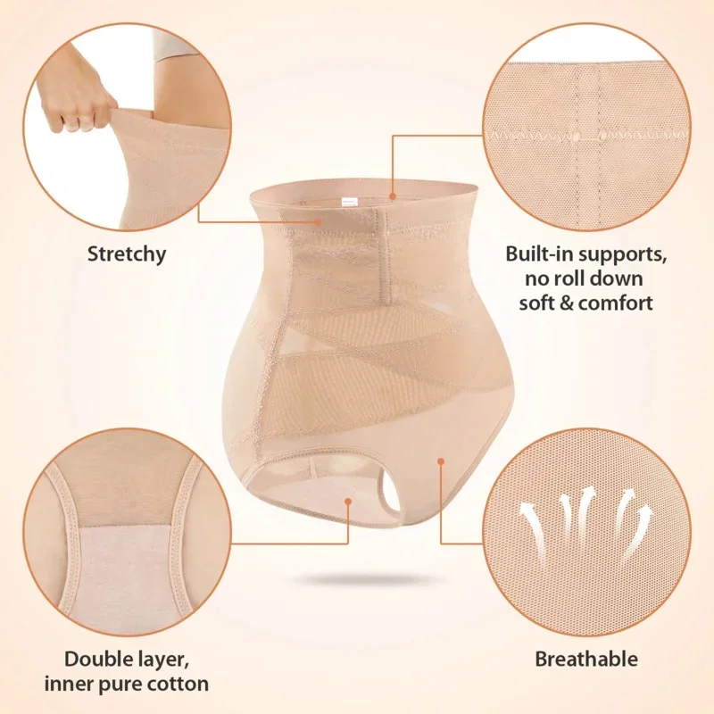 Shapewear for Women Tummy Control Panties Butt Lifter Body Shaper Mesh Seamless Shaper Briefs Waist Slimmer Girdle Underwear image 4
