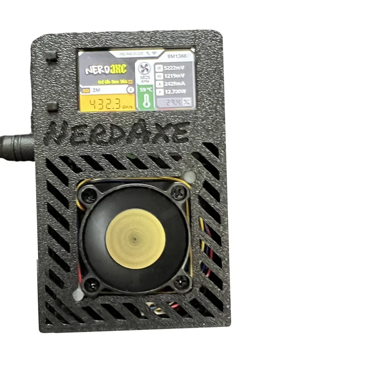 NerdAxe Miner avec écran, S19XP, BM1366, 500Gh/S, ASIC, Bitaxe, Micro-Miner, Loterie, Mining, Plug A