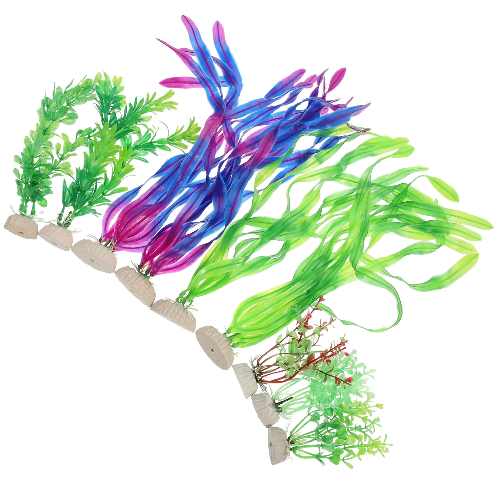 

1 set Artificial Aquatic Plants Decoration Set Realistic Lifelike Plastic for Aquarium Fish Tank Pet Supplies Water Plants