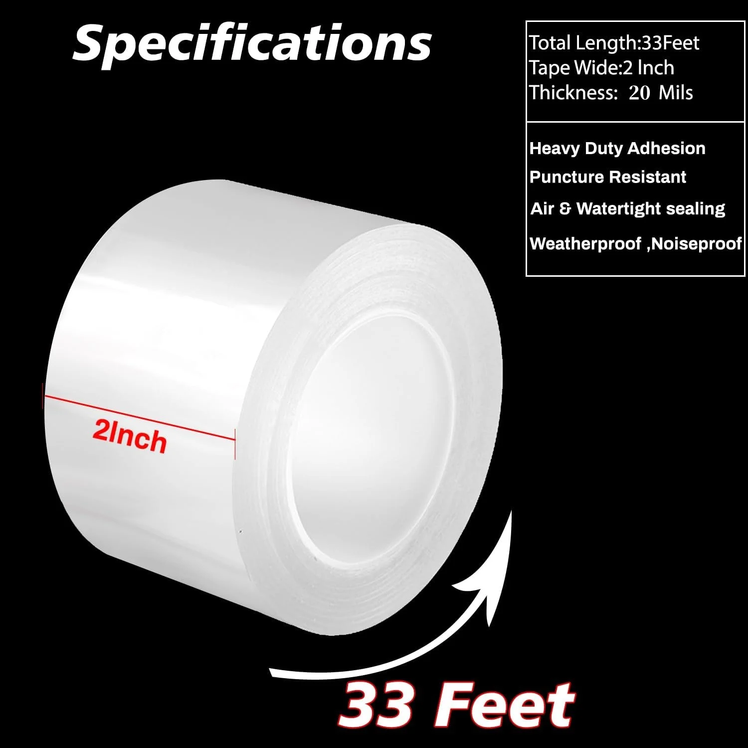 Window windproof sealing tape, transparent window ventilation isolation sealing tape, bathroom door and shower glass gaps