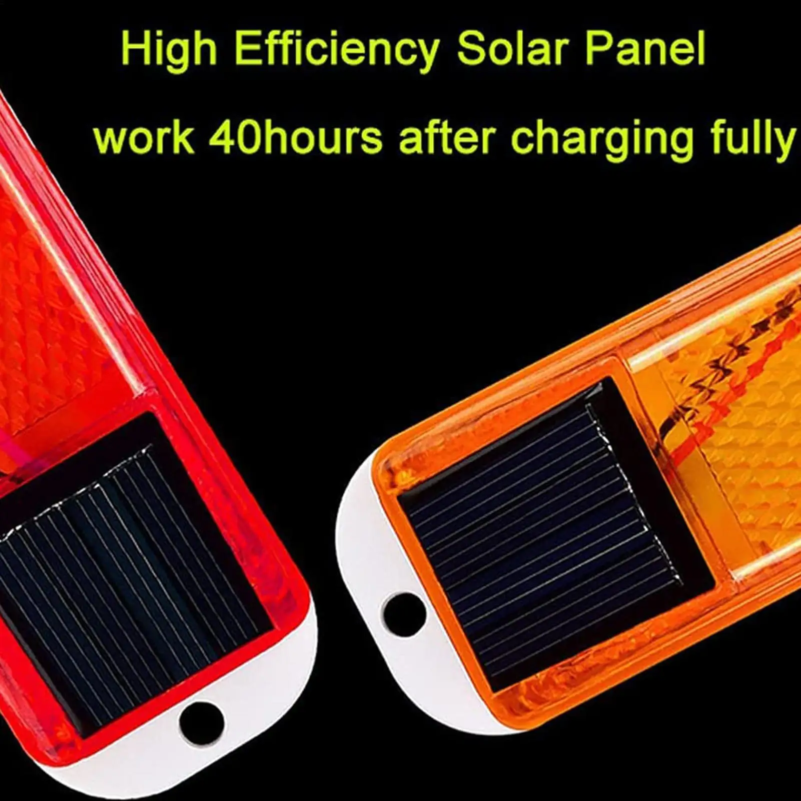 Solar Strobe Warning Light Outline Safety Traffic Night Warning Flashlight Beacon Construction Obstacle Flashing Light