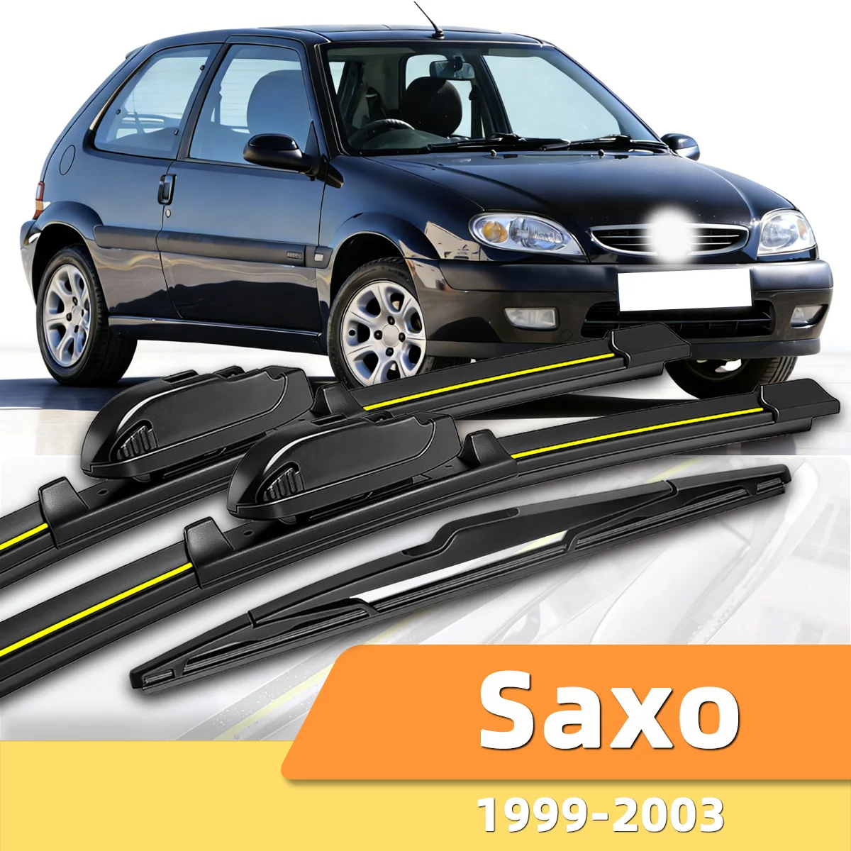 

3 шт. передних и задних дворников для Citroen Saxo 1999-2003, автомобильные аксессуары для лобового стекла 2000 2001 2002 2003