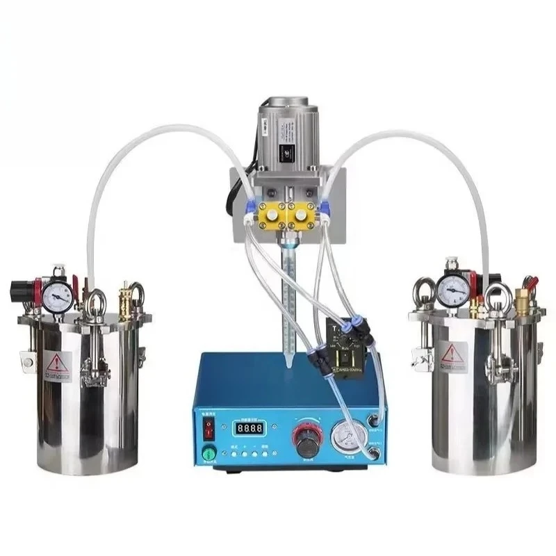 New Automatic epoxy resin two-component glue ,glue electric mixing dispensing valve Handheld filling valve