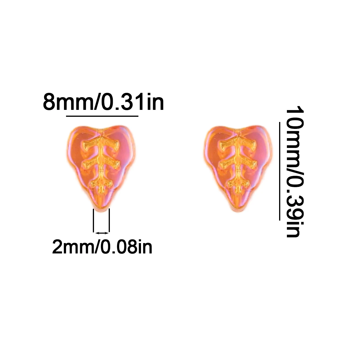8*10mm 32pcs Glass Half Strand  Maple Leaf Color Mix Beads For Jewelry Making DIY Bracelets Necklace Accessorie