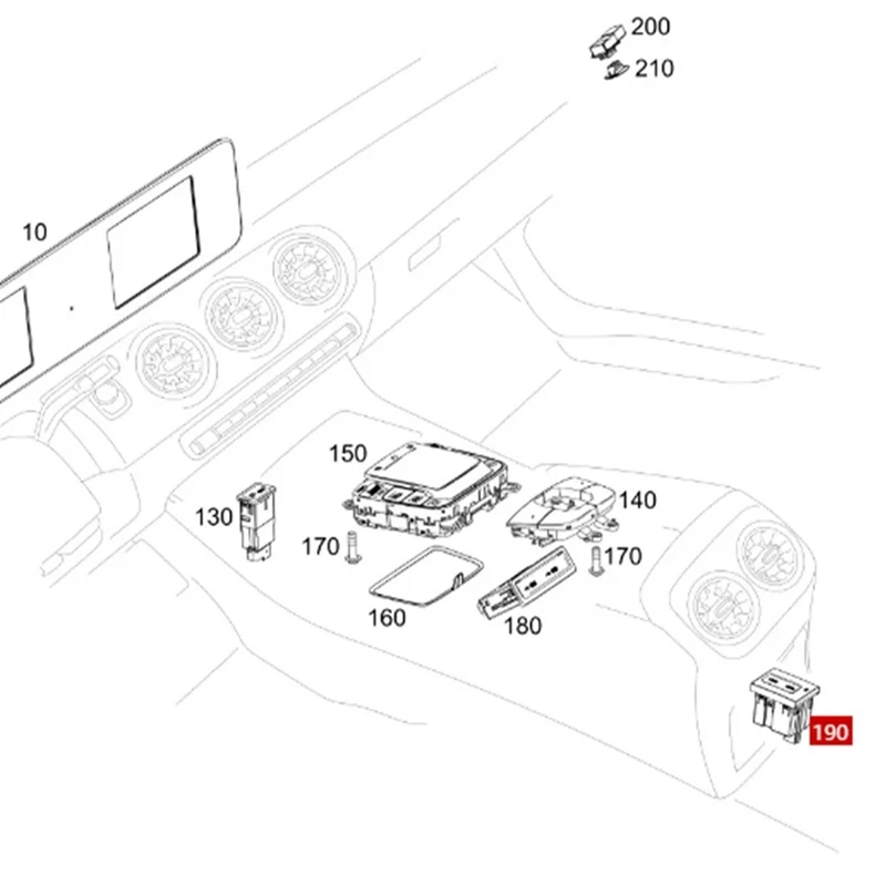 2478200401 Type-C Charger Connection Plug Port USB Additional Music Connector For MERCEDES-BENZ A B E GLB GLC CLA Class