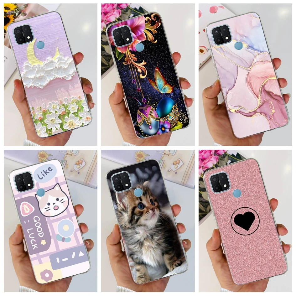 Для OPPO A15 A 15 чехол Роскошный Мраморный мультяшный прозрачный мягкий чехол для OPPO A15S CPH2179 A 15 S OPPOA15 CPH2185 ТПУ чехлы